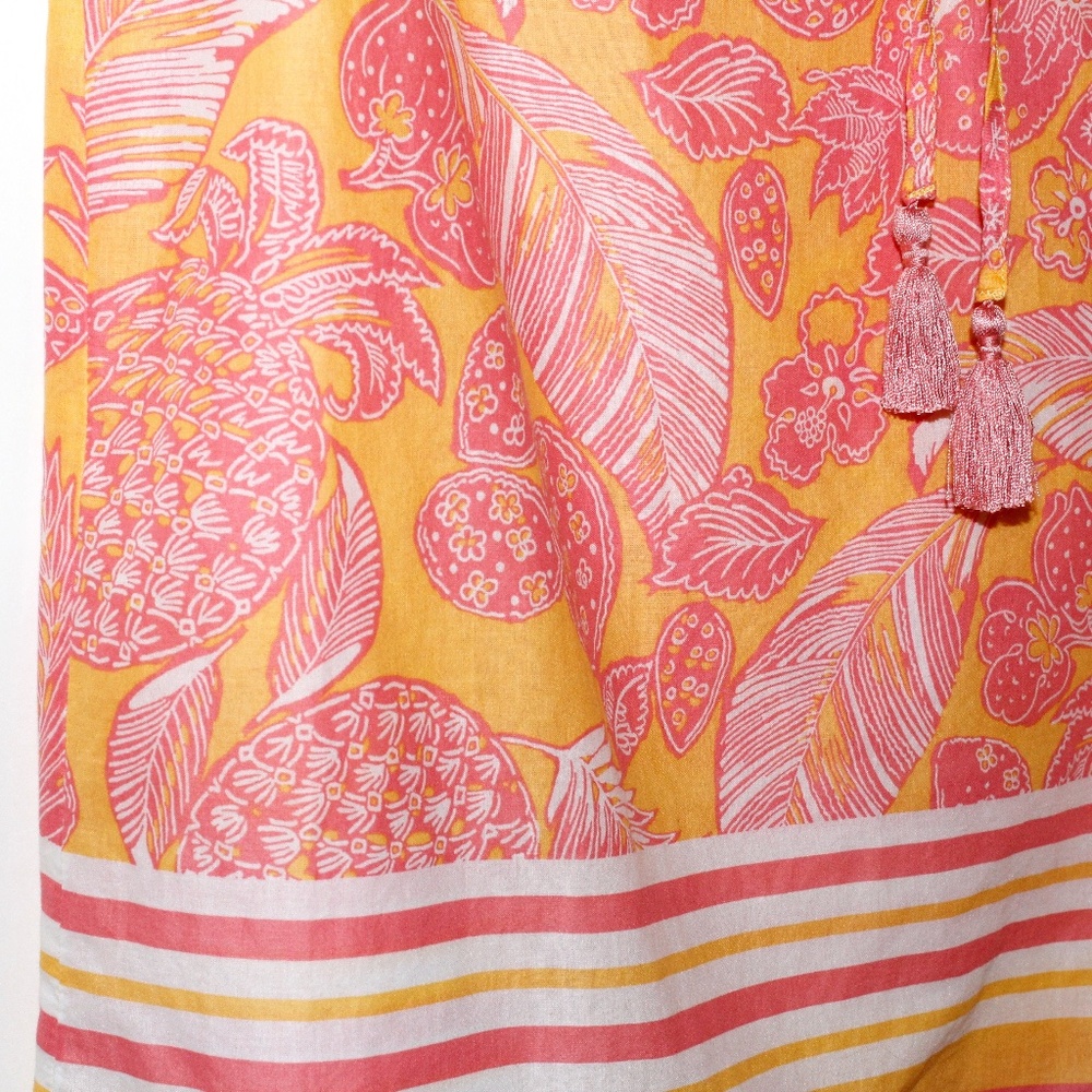 Talbots Island Pineapple Ruffle Trim Shell - Picture 10 of 16